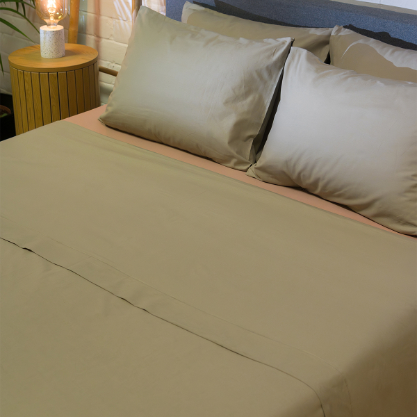 Σεντόνια Ημίδιπλα (Σετ) Naf-Naf Hue Laurel Oak - Warm Taupe