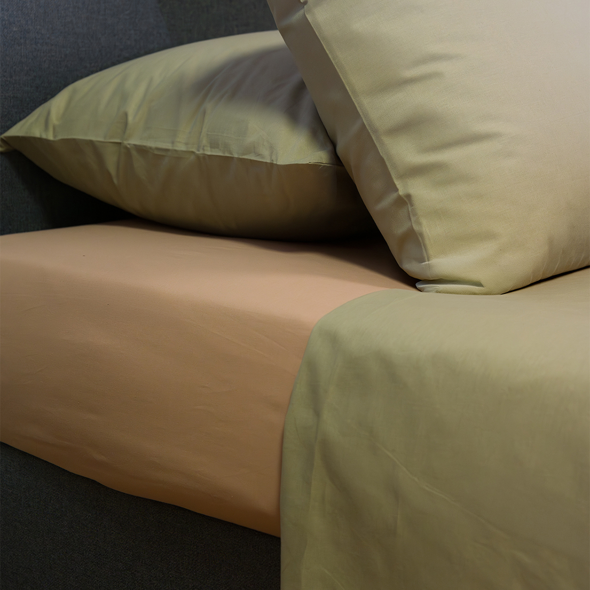 Σεντόνια Ημίδιπλα (Σετ) Naf-Naf Hue Laurel Oak - Warm Taupe Home Λευκά Είδη Κρεβατοκάμαρας Spitishop