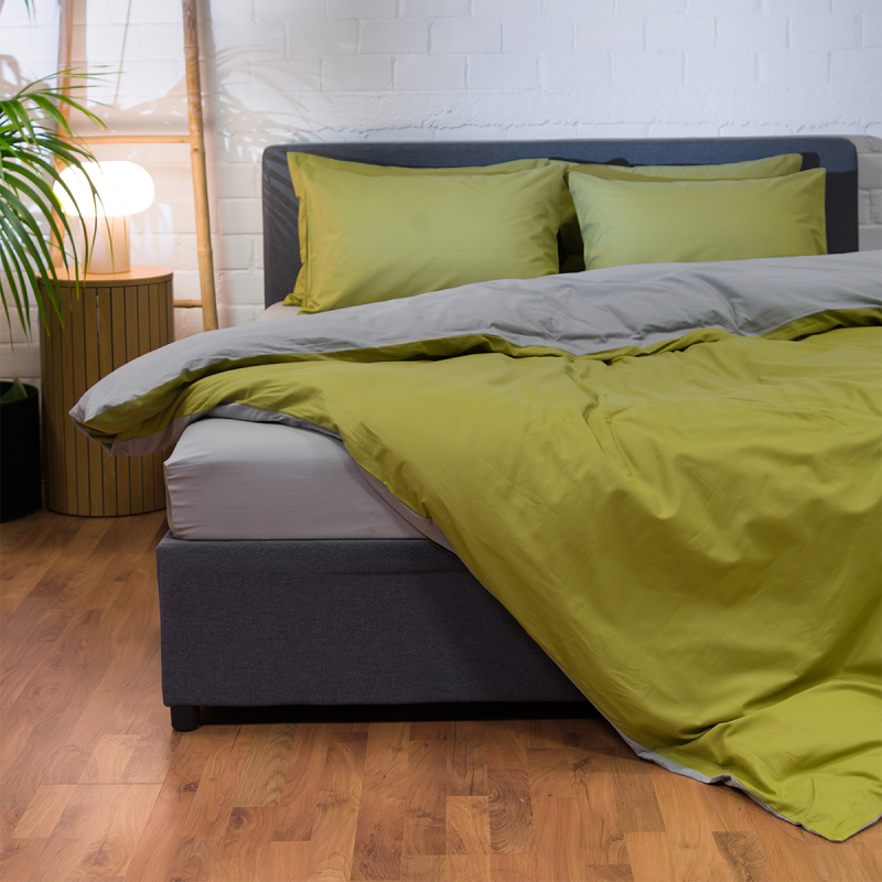 Παπλωματοθήκη Υπέρδιπλη (Σετ 225x245) 2 Όψεων Naf-Naf Hue Willow - Ghost Grey