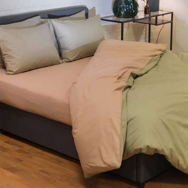 Παπλωματοθήκη Μονή (Σετ 165x245) 2 Όψεων Naf-Naf Hue Laurel Oak - Warm Taupe