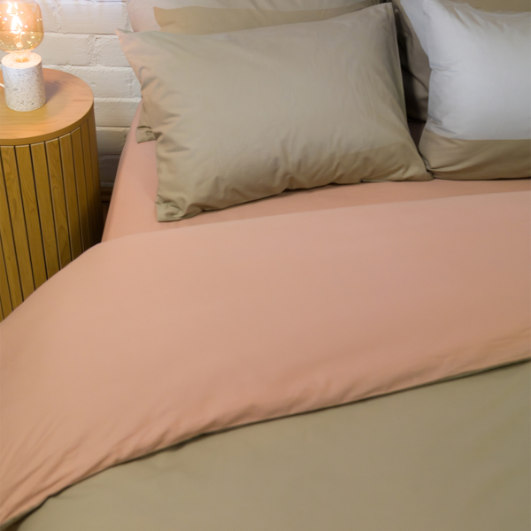 Παπλωματοθήκη Μονή (Σετ 165x245) 2 Όψεων Naf-Naf Hue Laurel Oak - Warm Taupe