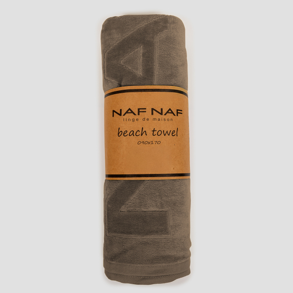 Πετσέτα Θαλάσσης (90x170) Naf-Naf Velour Taupe