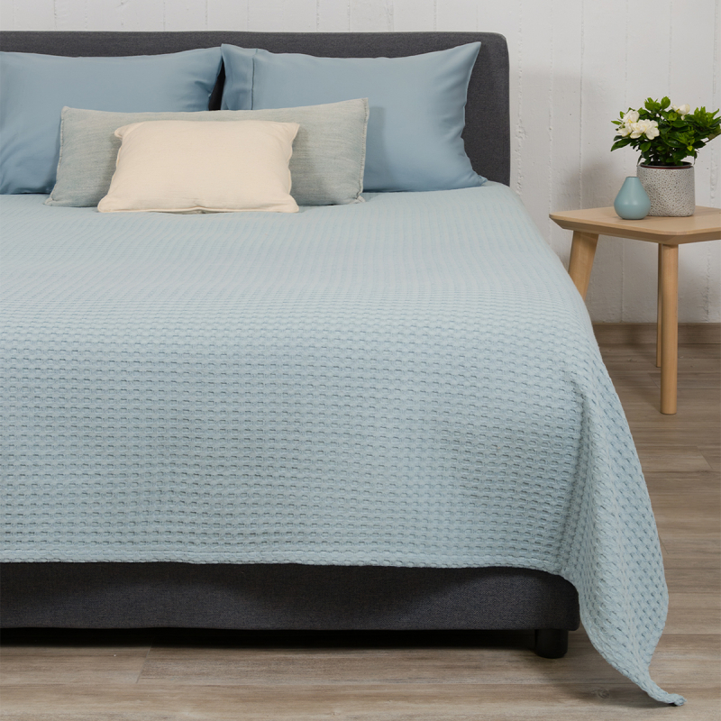 Κουβέρτα Πικέ Υπέρδιπλη (230x240) Naf-Naf Waffle Angel Blue