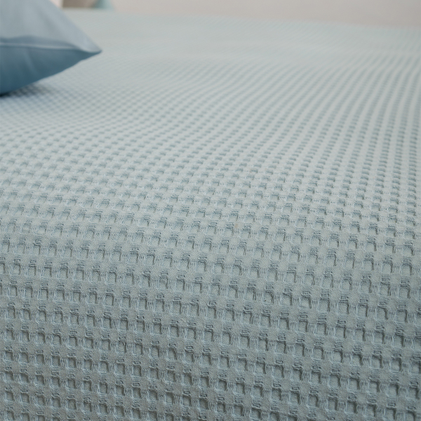 Κουβέρτα Πικέ Υπέρδιπλη (230x240) Naf-Naf Waffle Angel Blue