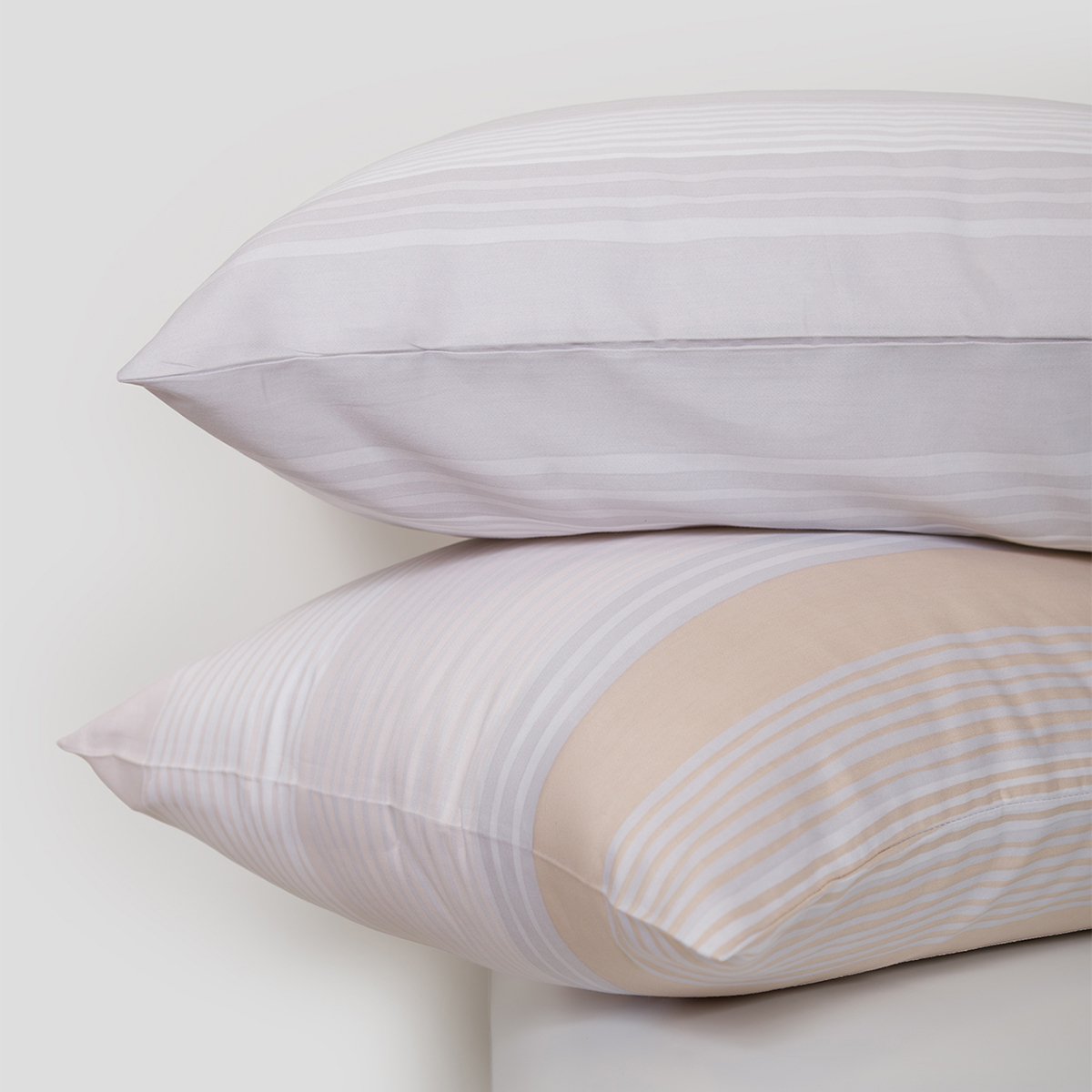 Ζεύγος Μαξιλαροθήκες (50X70) Naf-Naf Diamond 254 Opal Beige Home Λευκά Είδη Κρεβατοκάμαρας Ύπνου Spitishop
