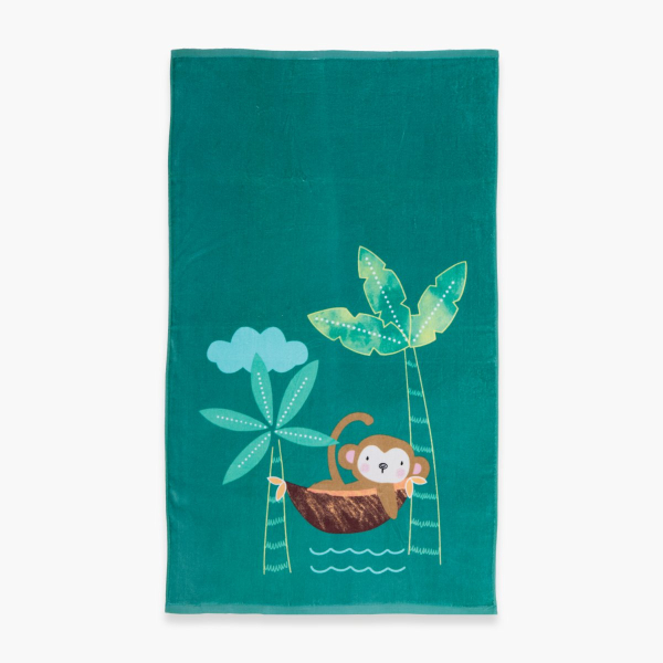 Παιδική Πετσέτα Θαλάσσης (70x120) Nef-Nef Homeware Tropical Monkey Green