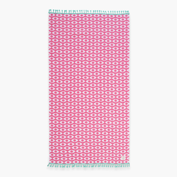 Πετσέτα Θαλάσσης (90x170) Nef-Nef Homeware Option Fringes Fuchsia