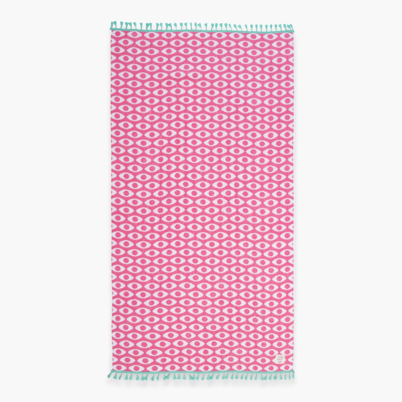 Πετσέτα Θαλάσσης (90x170) Nef-Nef Homeware Option Fringes Fuchsia