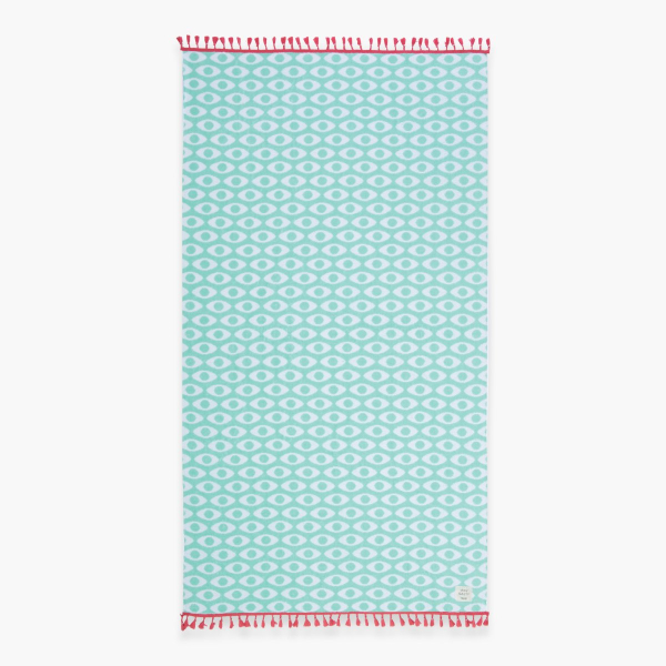 Πετσέτα Θαλάσσης (90x170) Nef-Nef Homeware Option Fringes Aqua