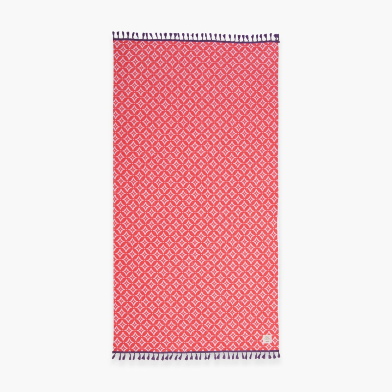 Πετσέτα Θαλάσσης (90x170) Nef-Nef Homeware Sparkle Fringes Coral