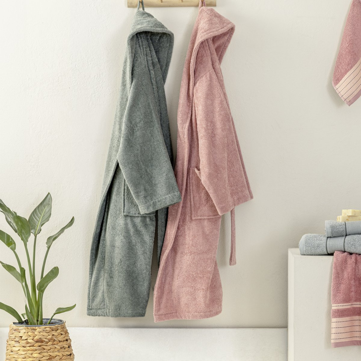 Μπουρνούζι Nima Pure Apple Pink X-Large Home Λευκά Είδη Μπάνιου Μπουρνούζια Spitishop