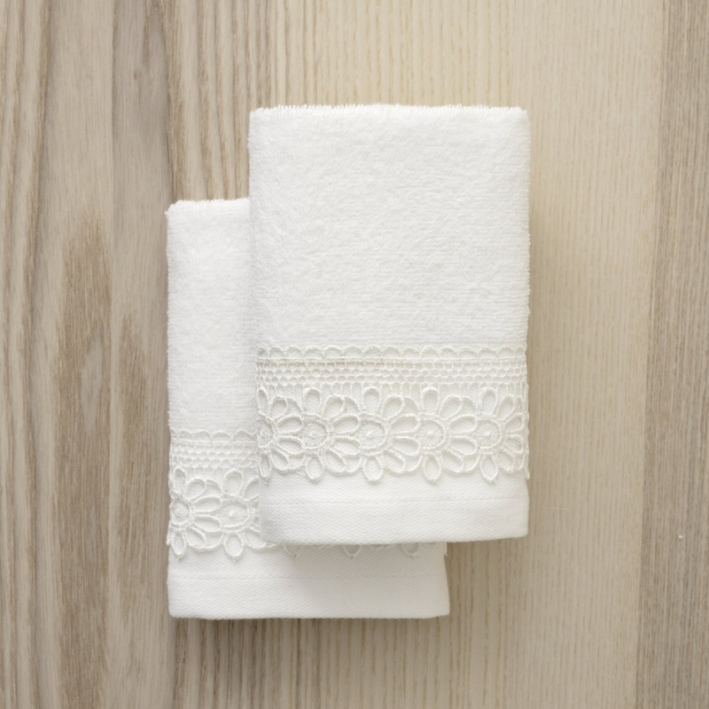 Πετσέτες Χεριών (Σετ 2τμχ) Nima Amara White 400gsm