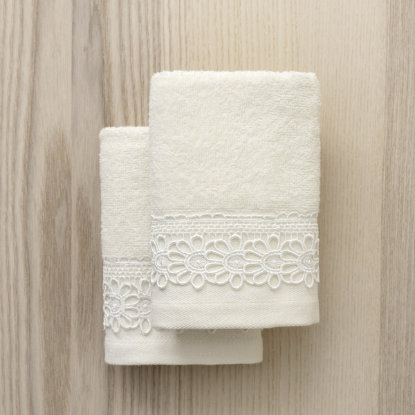 Πετσέτες Χεριών (Σετ 2τμχ) Nima Amara Ivory 400gsm