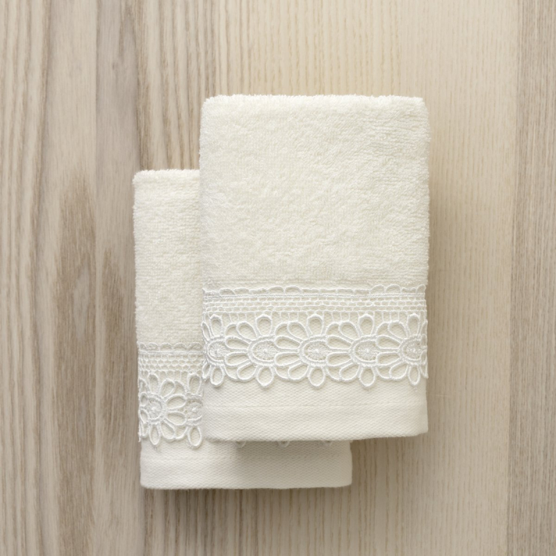 Πετσέτες Χεριών (Σετ 2τμχ) Nima Amara Ivory 400gsm