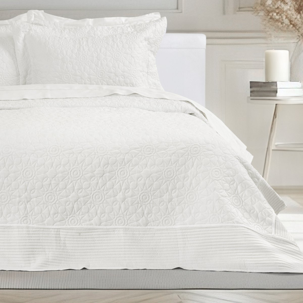 Νυφικό Κουβερλί King Size (Σετ 240x260) Nima Calla Ivory