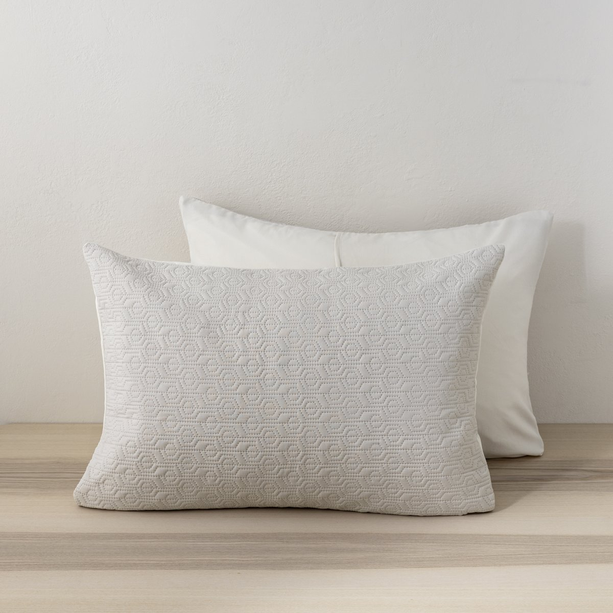 Ζεύγος Μαξιλαροθήκες Καπιτονέ (52x72) Nima Orion Sand Beige/L.Beige