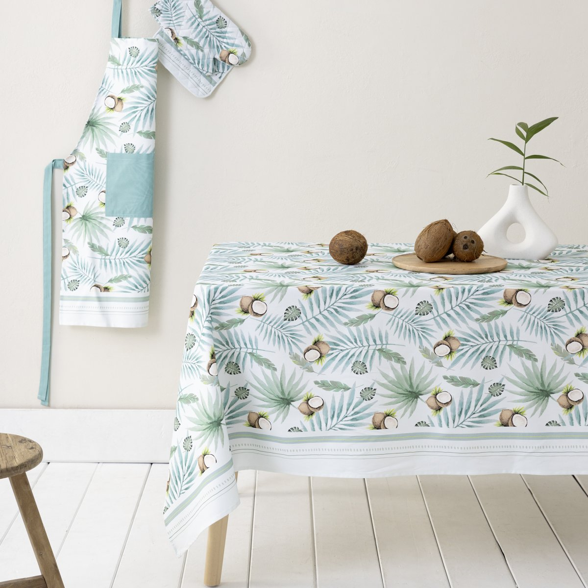 Γάντι Πιάστρα Κουζίνας (Σετ) Nima Coconut Home Λευκά Είδη Σαλονιού Καρέ & Spitishop