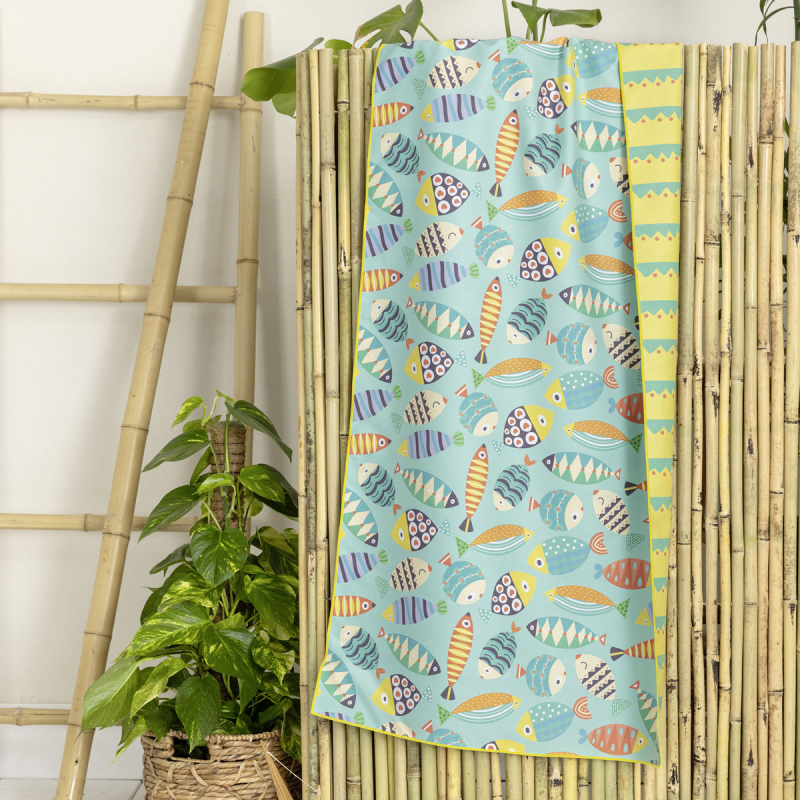 Παιδική Πετσέτα Θαλάσσης Microfiber 2 Όψεων (70x140) Nima Frishie Pishie