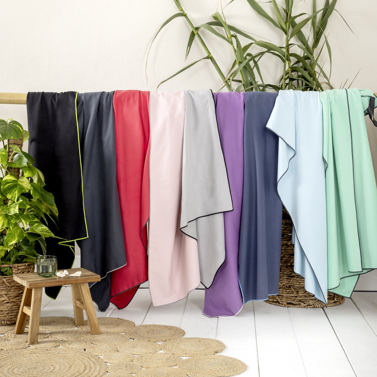 Πετσέτα Microfiber (75X150) Nima Riva Grey Home Λευκά Είδη Μπάνιου Πετσέτες Γυμναστηρίου Spitishop