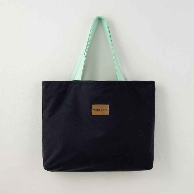 Τσάντα Θαλάσσης (37x54) 2 Όψεων Nima Riva Black/Emerald