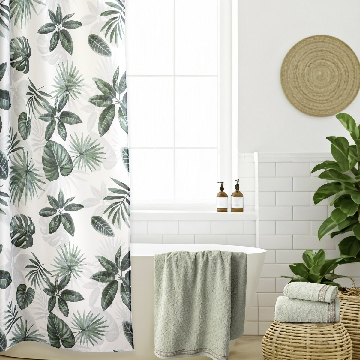 Κουρτίνα Μπάνιου (180X200) με Τρουκς Nima Amazon Home Μπάνιο Κουρτίνες Spitishop