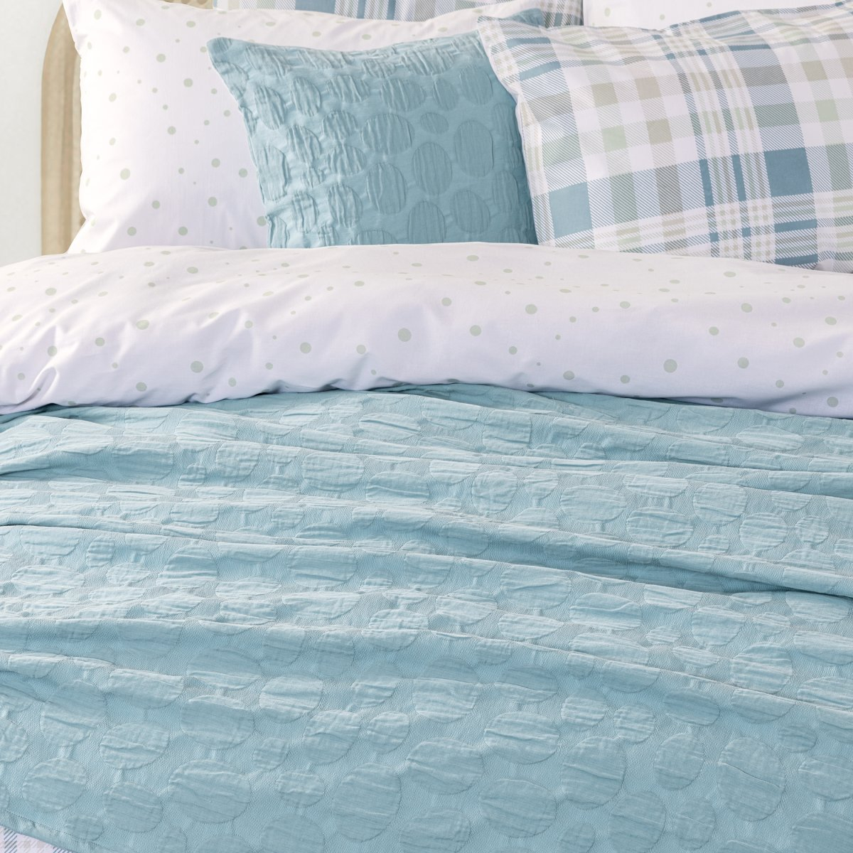Κουβερτόριο King Size (240X260) Ματλασέ Nima Arturo Home Λευκά Είδη Κρεβατοκάμαρας Κουβέρτες Κουβερτόρια - Ριχτάρια Κρεβατιού Υπέρδιπλα Spitishop