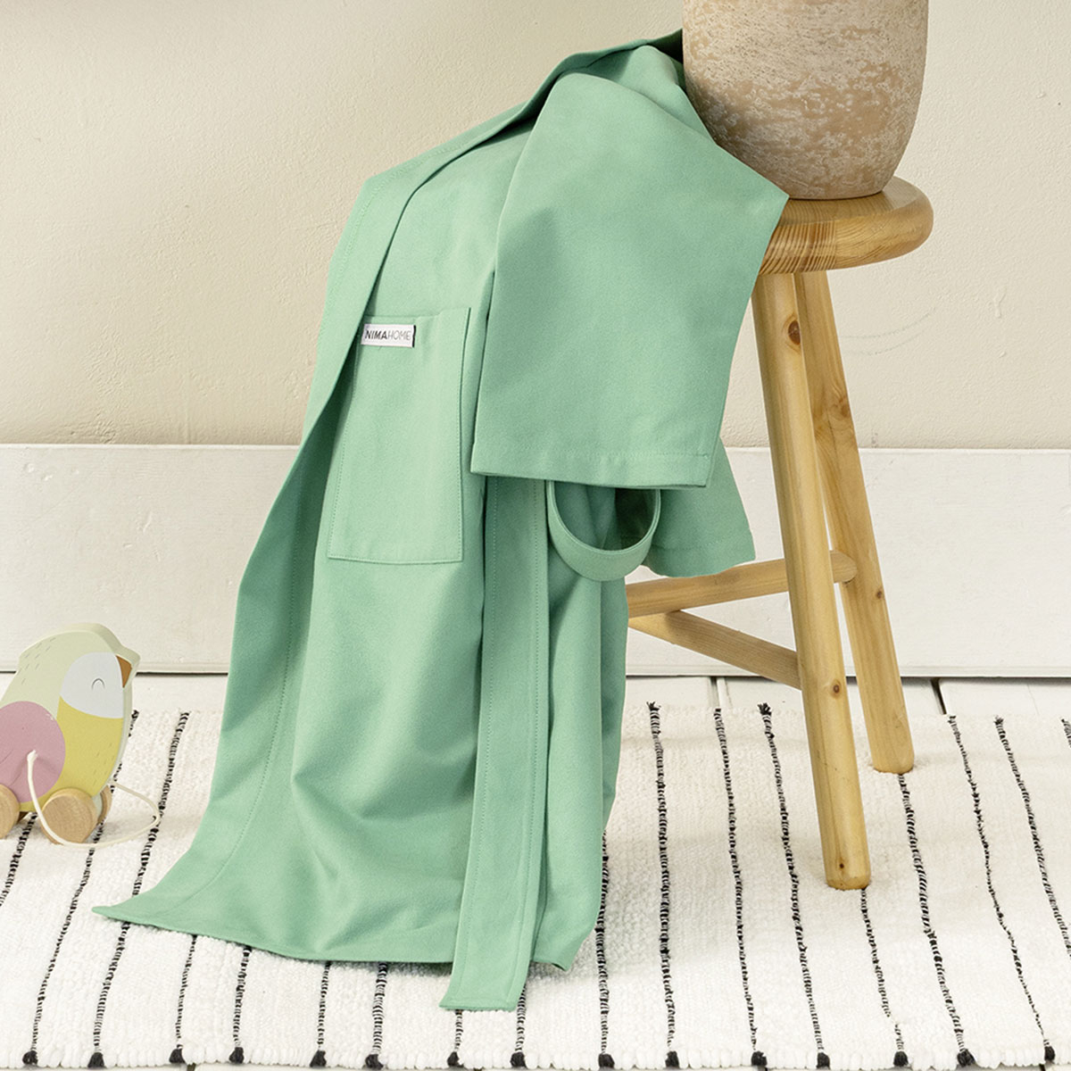 Παιδικό Μπουρνούζι Microfiber Nima Splashy Green No4 Home Παιδικά Μπουρνούζια - Βρεφικά Spitishop