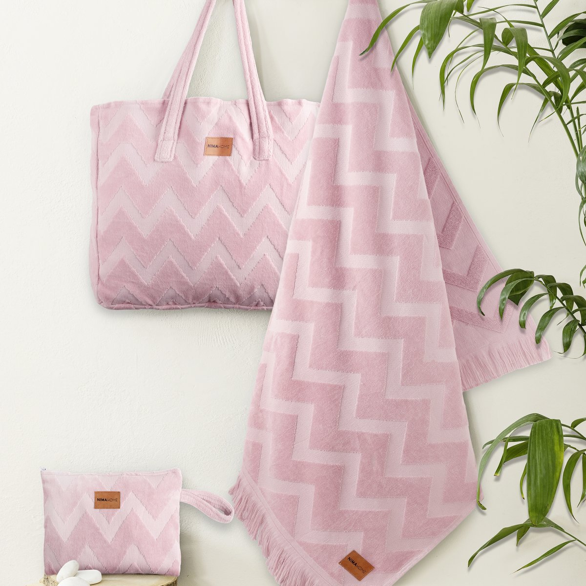 Νεσεσέρ Παραλίας (23X32) Nima Vida Pink Home Οργάνωση & Αποθήκευση Είδη Ταξιδίου Spitishop