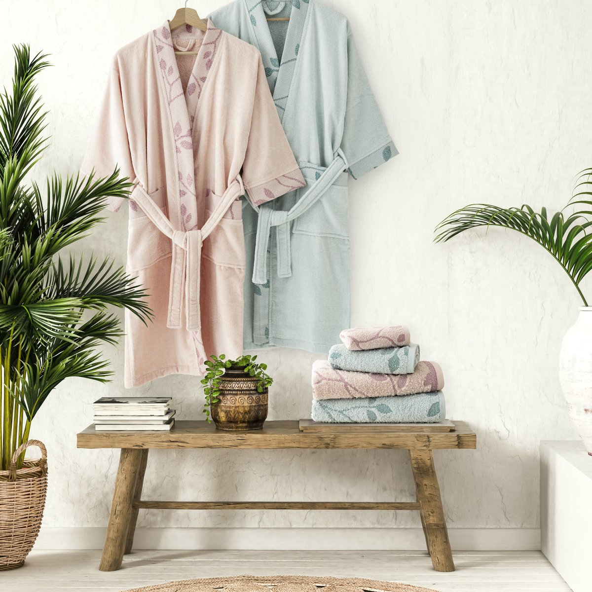 Μπουρνούζι Nima Abrazo Aqua Mint X-Large Home Λευκά Είδη Μπάνιου Μπουρνούζια Spitishop