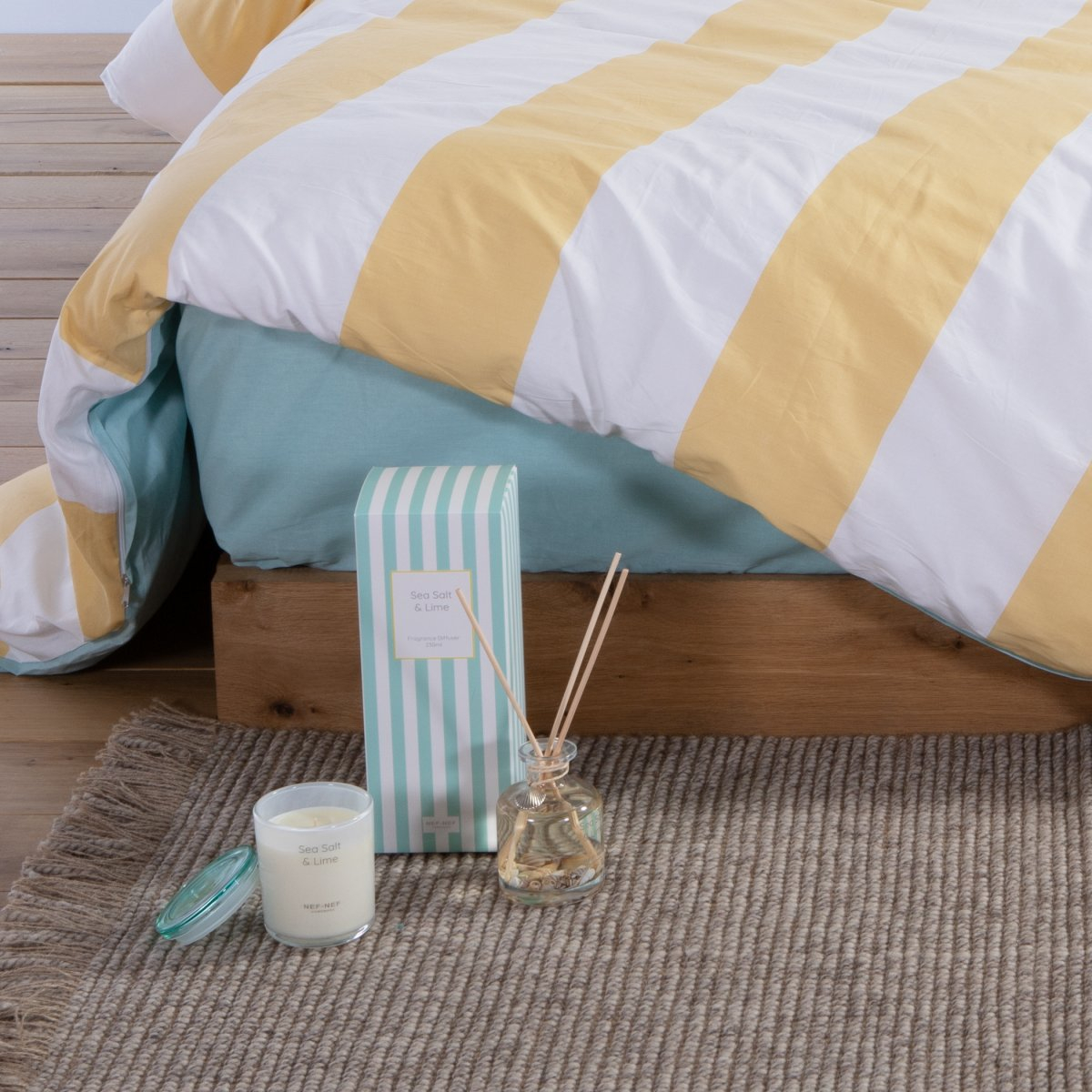 Αρωματικό Χώρου 230Ml με Στικς Nef-Nef Homeware Sea Salt Lime Home Διακόσμηση Αρωματικά - Diffuser Spitishop