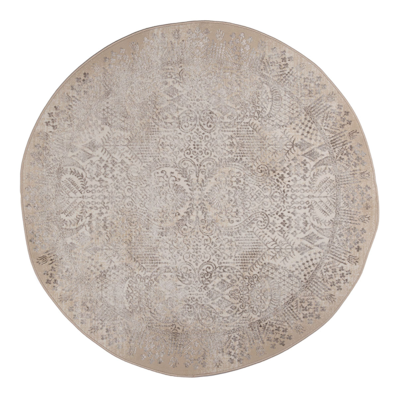 Στρογγυλό Χαλί All Season (Φ160) Βιοκαρπέτ Gossip 9862A White Vizon