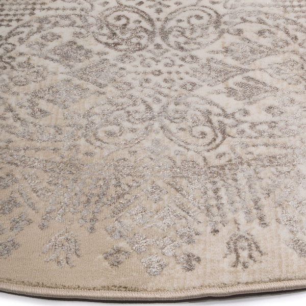 Στρογγυλό Χαλί All Season (Φ160) Βιοκαρπέτ Gossip 9862A White Vizon