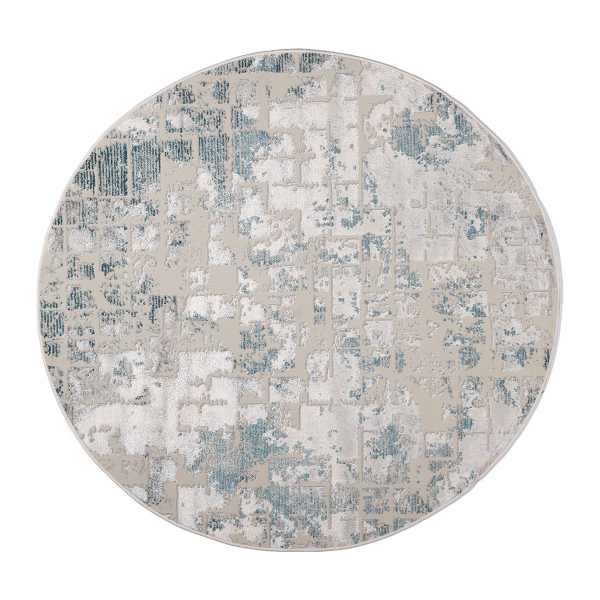 Στρογγυλό Χαλί All Season (Φ160) Βιοκαρπέτ Gossip 9856A Grey Blue
