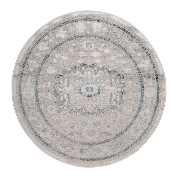 Στρογγυλό Χαλί All Season (Φ160) Βιοκαρπέτ Gossip 9860A Grey Blue