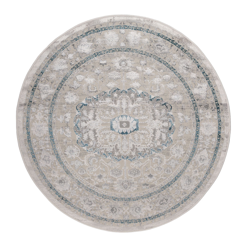 Στρογγυλό Χαλί All Season (Φ160) Βιοκαρπέτ Gossip 9860A Grey Blue