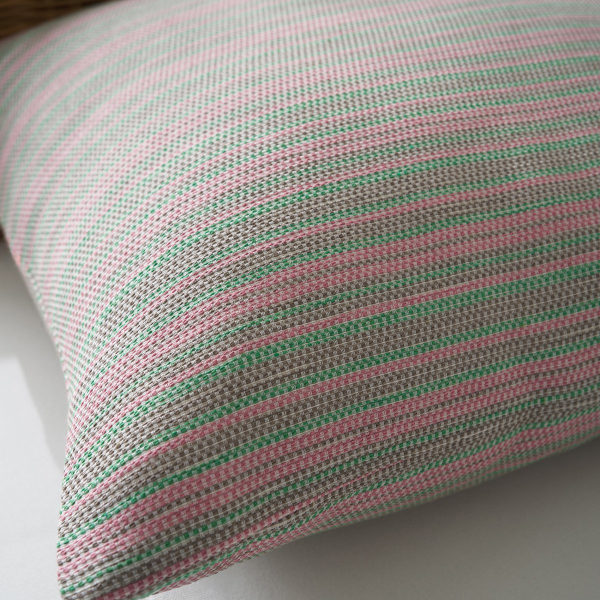 Διακοσμητική Μαξιλαροθήκη (50x50) Gofis Home Nymeria Pink Stripe 574/17