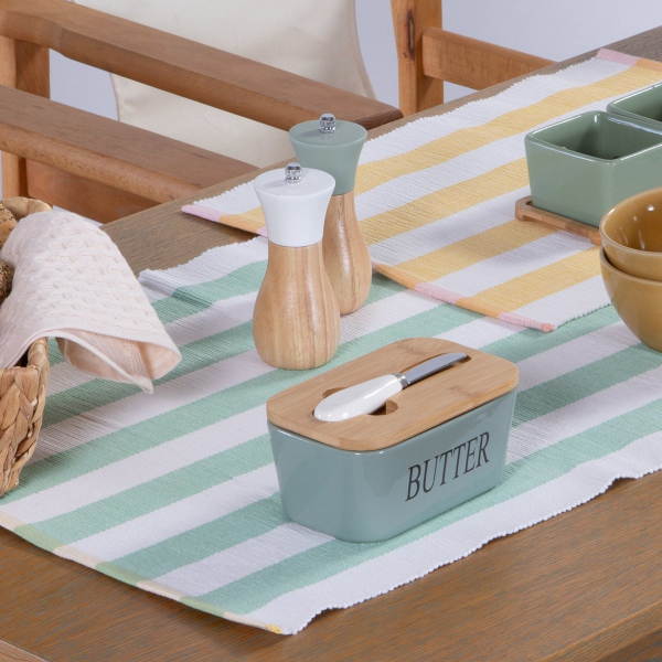 Βουτυριέρα Με Μαχαίρι (16.1x9.6x7.5) Nef-Nef Homeware Brick Green