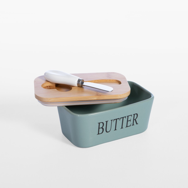 Βουτυριέρα Με Μαχαίρι (16.1x9.6x7.5) Nef-Nef Homeware Brick Green