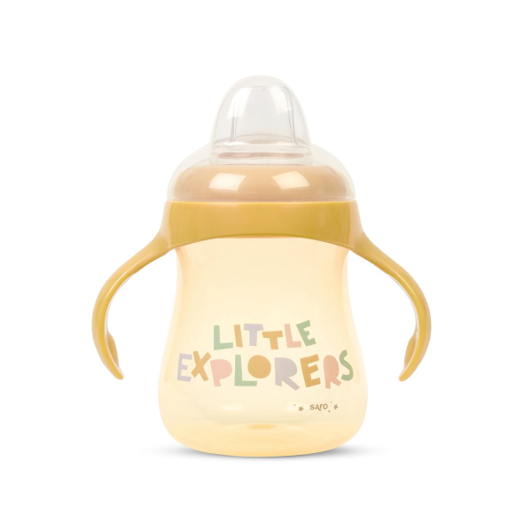 Ποτήρι Εκπαιδευτικό 250ml Saro Little Explorers Ώχρα 51405