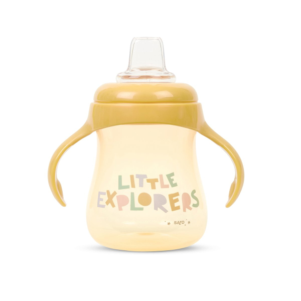 Ποτήρι Εκπαιδευτικό 250ml Saro Little Explorers Ώχρα 51405