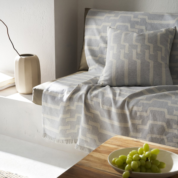Ριχτάρι Καναπέ Διθέσιου (180x250) Gofis Home Clover Grey 558/15