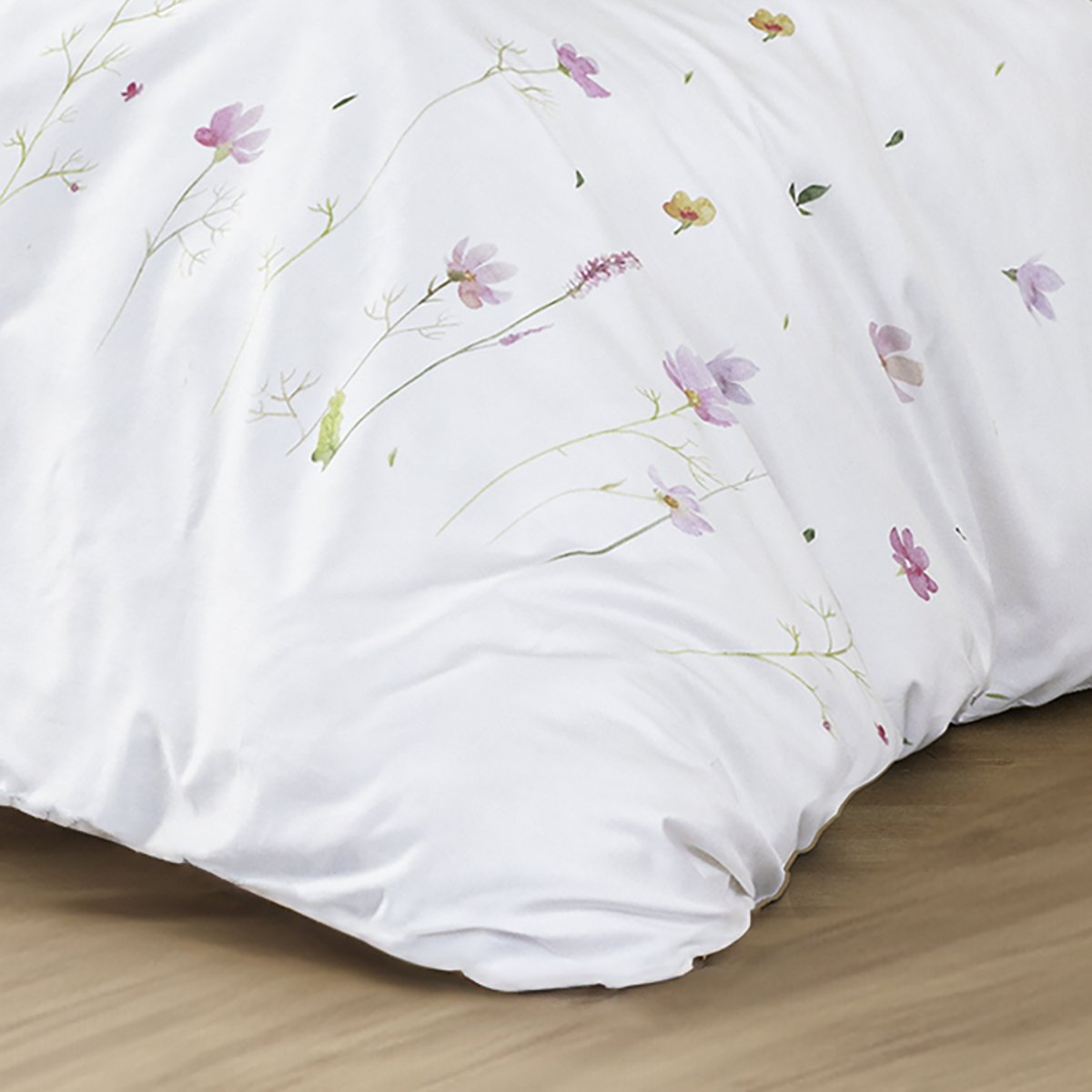 Σεντόνια King Size (Σετ) Nima Everbloom Χωρίς Λάστιχο 270X280 Home Λευκά Είδη Κρεβατοκάμαρας Spitishop