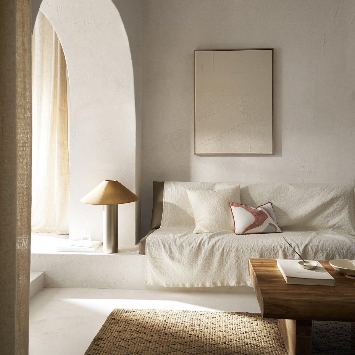 Ριχτάρι Καναπέ Τριθέσιου (180X300) Gofis Home Francis Moon Ecru 729 05 Λευκά Είδη Σαλονιού Ριχτάρια Spitishop