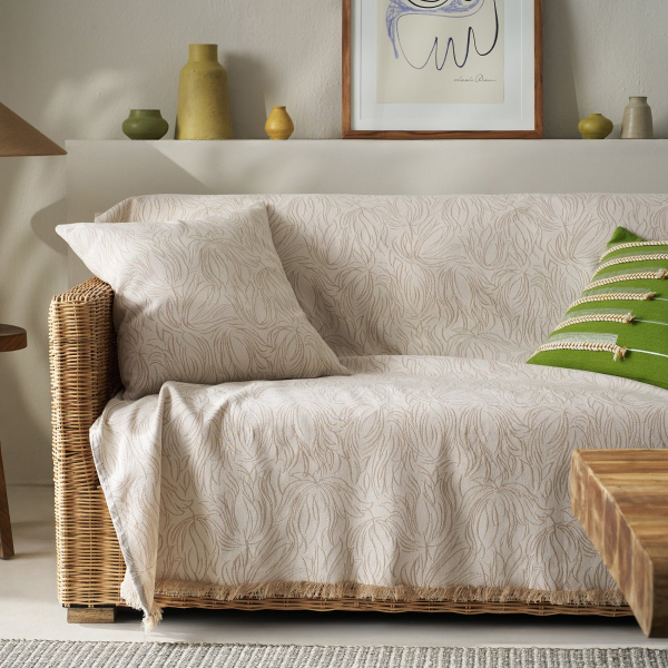 Ριχτάρι Καναπέ Τριθέσιου 2 Όψεων (180x310) Gofis Home Delia Natural Ecru 563/05