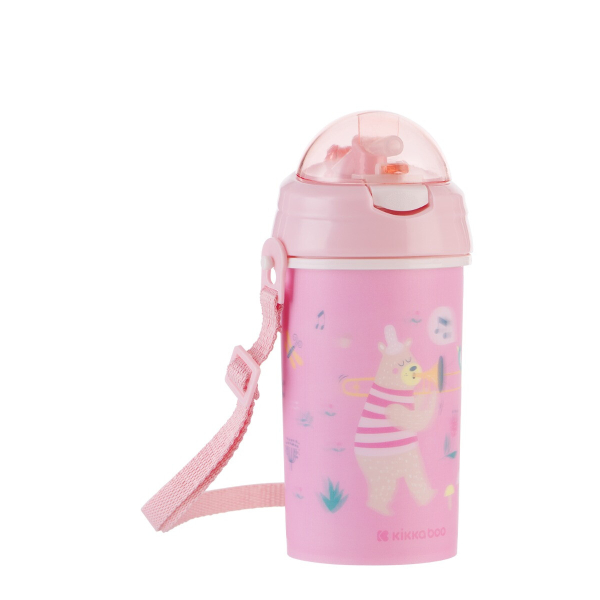 Παγούρι 450ml Με Καλαμάκι Kikka Boo Music Fest Pink