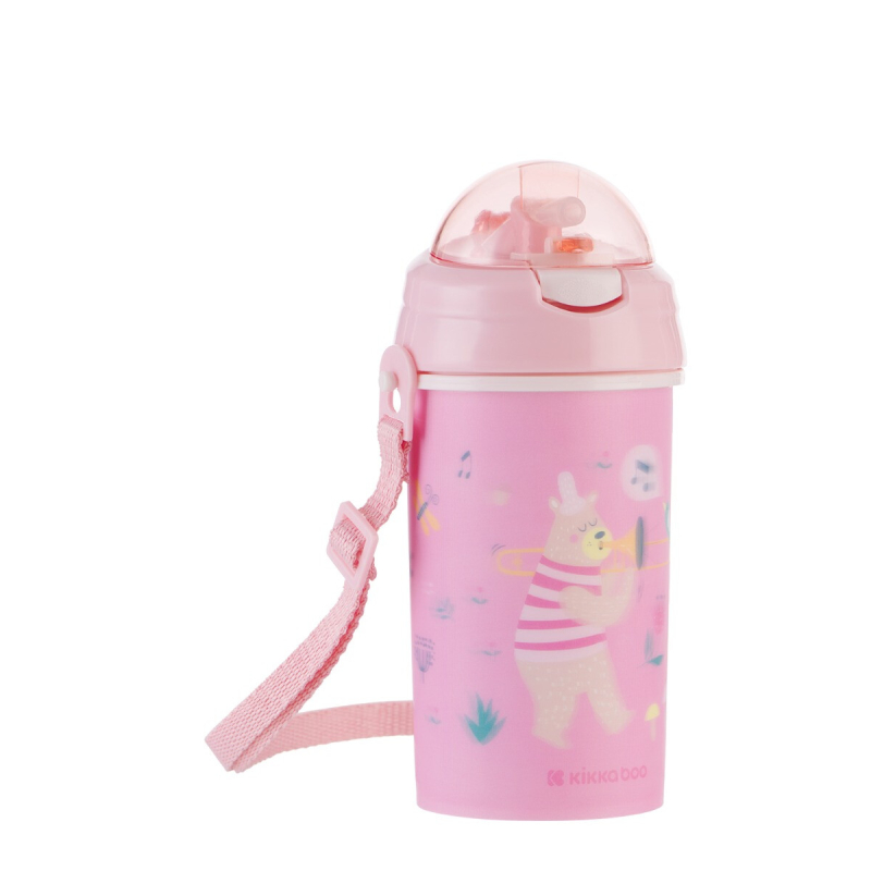 Παγούρι 450ml Με Καλαμάκι Kikka Boo Music Fest Pink