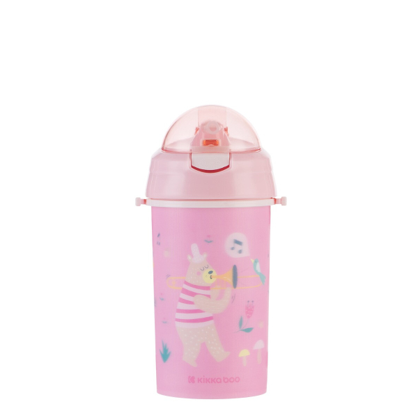 Παγούρι 450ml Με Καλαμάκι Kikka Boo Music Fest Pink