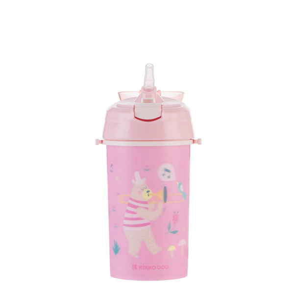 Παγούρι 450ml Με Καλαμάκι Kikka Boo Music Fest Pink