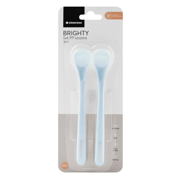 Κουτάλια Φαγητού (Σετ 2τμχ) Kikka Boo Brighty Blue