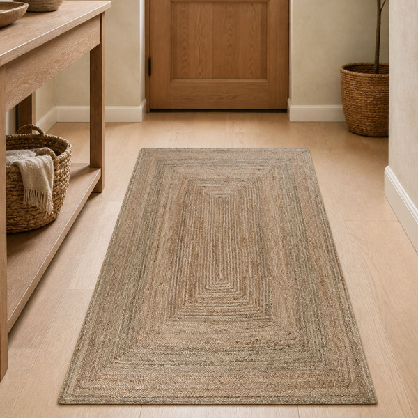 Χαλί Διαδρόμου (80x150) Pol Rugs & Mats Jute Grey Natural
